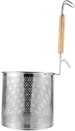 SHOWERORO Sieblöffel Aus Edelstahl Mit Holzgriff Nudellöffel Netzsieb Zum Filtern Von Nudeln Und Speisen Küchensieb Für Küche Leicht Zu Reinigen Und Aufzubewahren