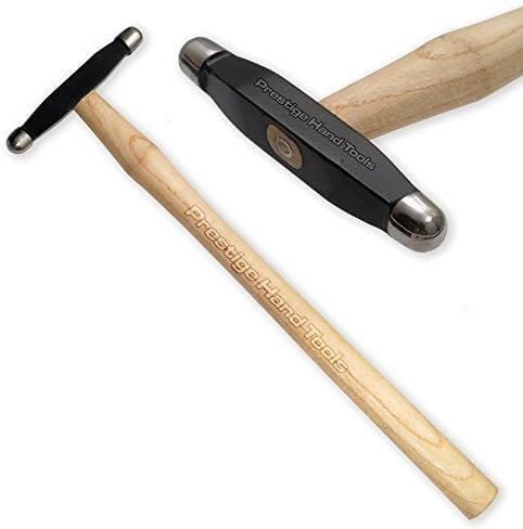 Petit marteau de gaufrage pour orfèvrerie, marteau texturant et repoussé de bijoutier, formage métal, marteau à panne sphérique, manche en bois, PTL®