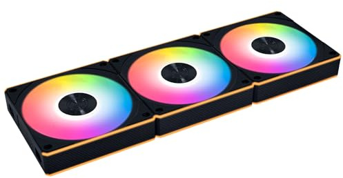 Lian Li UNI FAN CL120 Triple Pack – 120mm ARGB PWM Fans, Black, Wireless Daisy-Chain, Controller-Free, Modular Design, High Airflow & Low Noise