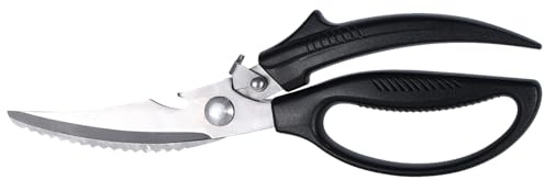 KYDIFS Left Handed Kitchen Scissors, Lefty Poultry Shears Kitchen Tools Utensils for Left Hand People/Adults (Black)