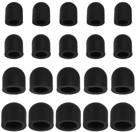 PATIKIL 5/6/7/8mm (0.2/0.24/0.28/0.31) Stylus Pen Tips, 20Pcs Conductive Rubber Capacitive Touch Screen Pen Tip for Mobile Phones Computers Tablets E-readers Smart Drawing Board, Black