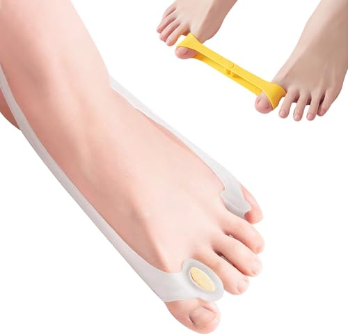 Nimisyra 2 pezzi Alluce Valgo Correttore, Tutore Alluce Valgo, Silicone Separatore Dita Piede, con Cintura da Allenamento, Alleviare La Pressione, Adatta Sneakers Scarpe Basse Tacco Alto