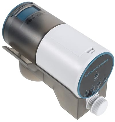 Veemoon Distributeur Automatique Nourriture Poissons 200ml Minuterie Précise et Fonctionnement Silencieux pour Aquariums Eau Douce et Salée