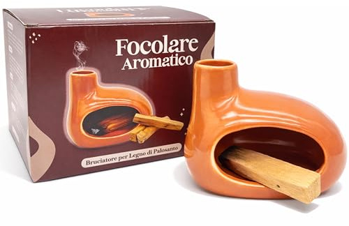 Porta Palo Santo Idea Regalo Porta Incenso Per Bastoncini di Palo Santo in Ceramica, Bruciatore Incenso per Relax, Yoga e Meditazione, Elegante e Minimal