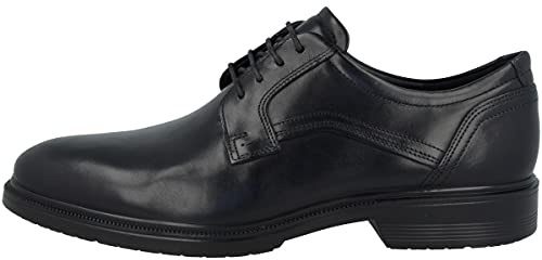 ECCO Lisbon Plain Toe Tie, Scarpe Stringate Derby, Uomo, Nero, 43 EU