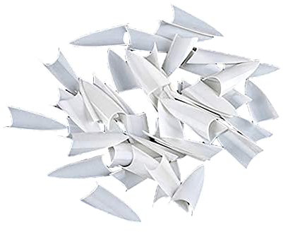 Brussels08 - Set di 500 punte per unghie finte in acrilico, punta a stiletto, per nail art, per pratica di nail art, per nail art, per donne, ragazze, salone di bellezza, colore: bianco