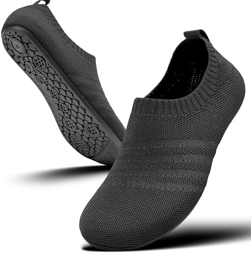 Sosenfer Chaussons Femme Homme | Chaussures Pieds Nus Antidérapantes et Confortables | Respirants, Lavables en Machine -HEISE-43