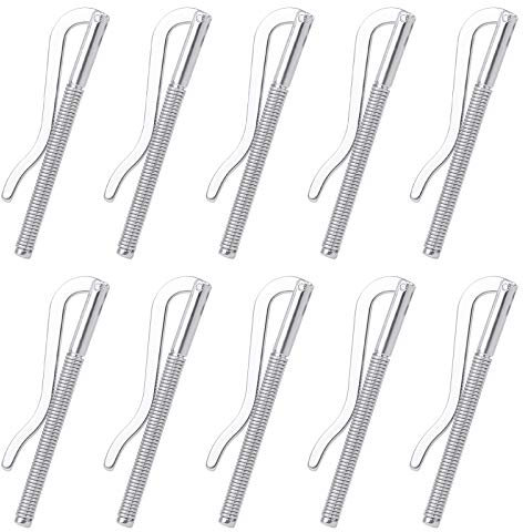 Jubaopen 10 Stück Feder Geldklammer Geld Clip Klemme aus Stahl Brieftasche Spring Silber Geld Clips mit Anti-Rutsch-Gewindebasis eldscheinklammer für Leder Klapp Geldbörse Kreditkarteninhaber
