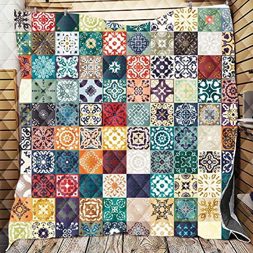 FANSU Tagesdecke Bettüberwurf Steppdecke Mikrofaser Doppelbett Einselbetten Tagesdecken Gesteppt Bettwäsche Sofaüberwurf Wohndecke Stepp Gesteppter Quilt (Muster,130x150cm)