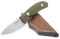 Casström Safari Mini-Hunter – Olivgrünes G10, Lederscheide