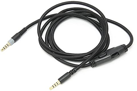 HyperX Jack Cable, Cable de Auriculares 3,5mm Macho a Micrófono Control de Volumen para HyperX Cloud Yperx Auriculares de Audio con