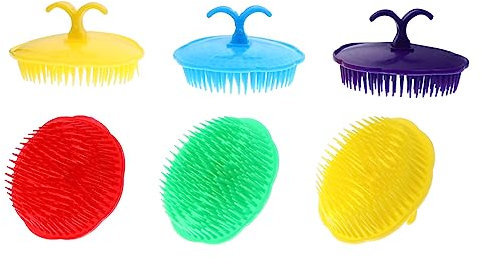 SOLUSTRE 12St Massage-Shampoo-Bürste massage pinsel Haar waschen kamm tierbürste hairbrush reinigungsbürste Kämme Haarbürsten leichte Kopfhautreiniger tragbar Wäscher