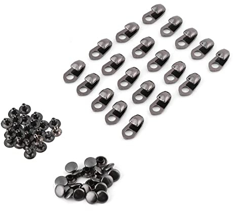 Haosie 20 Set Boot Lace Buckle, Alloy Hiking Boot Lace Hook | for Camping Trips Repair Buckles