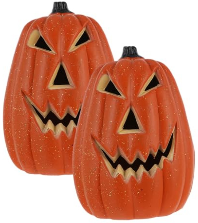 Cabilock 2pezzi Sogno Zucca Decorativa Tema Halloween Faccia Zucca Ornamentale Decorazione Da Tavolo Per Feste Halloween