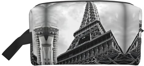 Game Quotes Print Storage Bag - Elegante borsa portatile da viaggio per cosmetici e trucchi, articoli da toeletta multiuso, Torre Eiffel, taglia unica