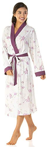 Ladies Luxury Jersey Polycotton Long Dressing Gown UK 10-24