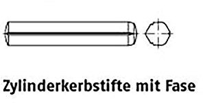 Zyl.kerbstifte m. Fase ISO 8740 Stahl 3 x 40 VE=S 100 Stück