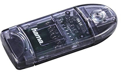 Hama 124194 - Lettore di schede multiple USB 3 6 in 1 (lettore di schede SD | SDHC | SDXC | microSD | microSDHC | microSDXC) per Windows PC, Mac, computer portatile, TV, colore antracite