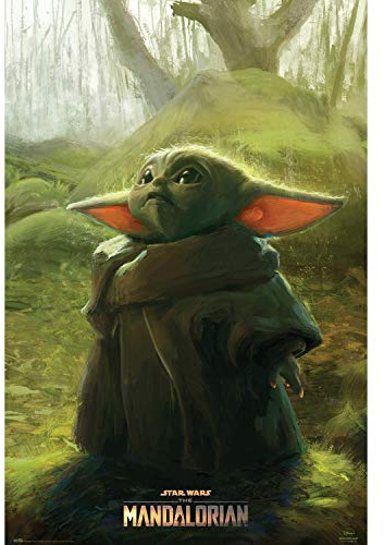 Grupo Erik The Mandalorian The Child Grogu Poster - 36 x 24 inches / 91.5 x 61 cm - Shipped Rolled Up - Cool Posters - Art Poster - Wall Posters & Prints