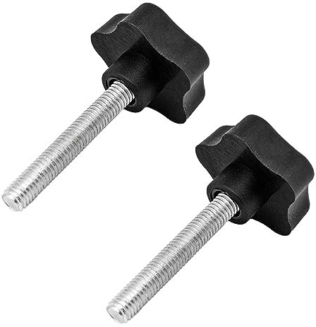 PRIOstahl Feststellschraube Sterngriffschraube Griffschraube Sternmutter - M6 x 40mm 2 Stück Sternkopfschraube Rändelschraube Schraube als Halterung & Fixierung mit Außengewinde aus Stahl