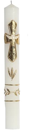 Catholic Baptism Candle Set for Boys, Baptismal Candles for Baptism for Girls Kit - Velas para Bautizo de Niño (Gold)
