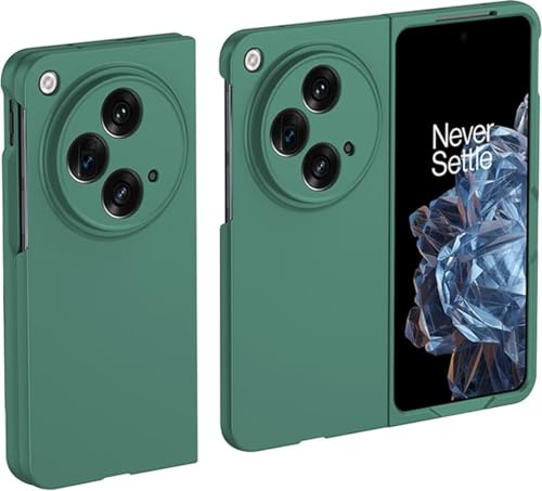 Topme Coque de téléphone Hard Skin pour OnePlus Open/Oppo Find N3 7.82, Manchon de Protection Antichoc en Polycarbonate - Vert foncé