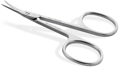 OTTO HERDER HAUTSCHERE - Extra scharfe Nagelhautschere zum Schneiden abstehender Nagelhaut 8,5 cm nachstellbarer Schraube - Hautschere Turmspitze Extra Fein mit 1,5 cm großer scharfer Schneide