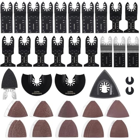 Sägeblätter Kit, 126-teiliges oszillierendes Multitool Sägeblatt Zubehör Set, Multifunktionswerkzeug Zubehör Set für Fein Multimaster, Dremel, Makita, Dewalt