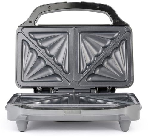 Salter EK6013 Deep Fill Toastie Maker – XL Toasted Sandwich Toaster Press, Non-Stick Hot Plates, 4 Slice Electric Grill for Cheese Toasties, Easy Clean, Automatic Temperature, Indicator Lights, 900W