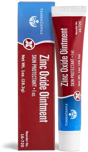 Unguento all'ossido di zinco per adulti e bambini, 28,3 g, unguento per dermatite da pannolino, protezione della pelle per dermatite da pannolino, tagli e ustioni, 20% di ossido di zinco