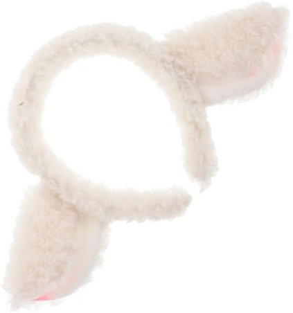 PartyKindom Fascia Per Capelli Da Esibizione Fascia Carina Per Ragazza Fasce Forma Di Orecchie Di Pecora Cerchietto Per Capelli Orecchie Di Agnello Di Peluche Cerchietto Peli Di Animali