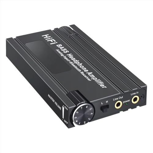 Lafeier Amplificatore per cuffie Bluetooth HiFi Amplificatore per cuffie portatile con controllo del volume dei bassi per MP3/MP4/telefoni/lettore digitale