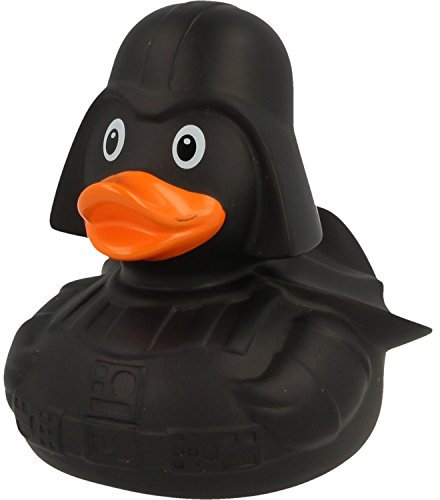 LILALU SHARE HAPPINESS Bath Duck for Children and Adults - Squeaky Duck - Black Star Duck