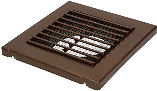 KOTARBAU® Lüftungsgitter Ø 100 mm Braun ABS Abluftgitter Rund Einrastbar Insektenschutzgitter Zuluft Lamellen Entlüftungsgitter Bad WC Küche