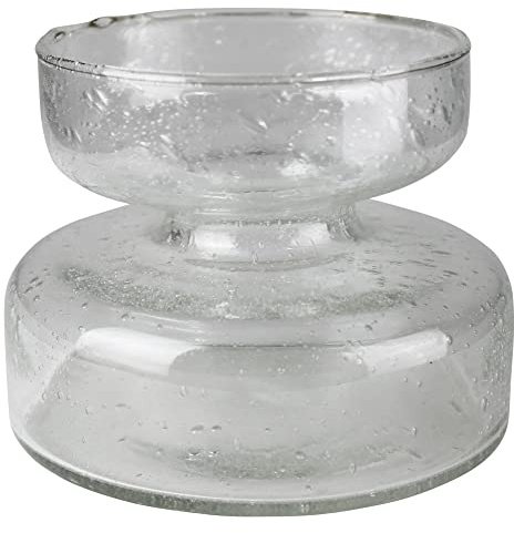 Seeded Glass Amaryllis Bulb Vase, Clear, 1-Count
