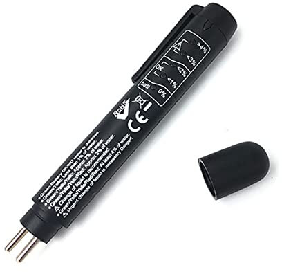 GERUI Car universal brake fluid tester is for brake fluid DOT3 DOT4 DOT5, portable vehicle car brake tester with 5 LED indicators, brake fluid tester pen (2)