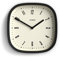 JONES CLOCKS® Marvel wanduhr | Moderne Retro abgerundete quadratische Uhr | 25cm | Schwarz | Cooler designerlook für küche, Wohnzimmer oder büro