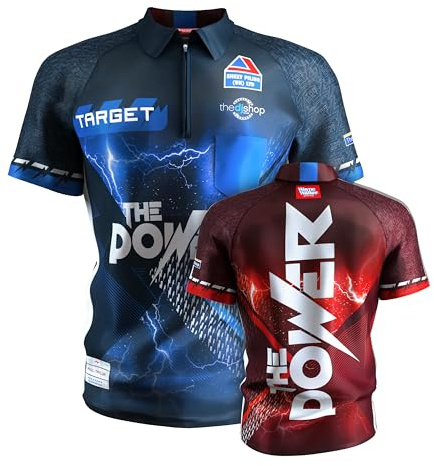 Target Darts Phil Taylor Dart Shirt 2025, Taglia: XS | World Championship Mens Darts Shirt, Top per Freccette Senza Colletto per Adulti, Top per Freccette per Uomini, The Power Player Edition T Shirt