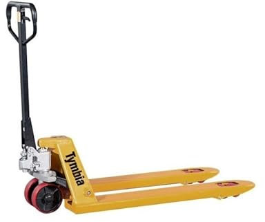 Transpaleta Manual TYMBIA 2500kg de Capacidad, Horquillas 1150x540mm, Ruedas y Rodillos Dobles de Poliuretano, Montada.