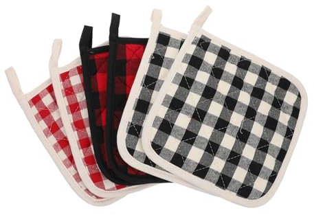 OFFSCH 6 Piezas Agarrador de celosía separadores de Platos esteras de Mesa Tapete Aislante de algodón Tapete Antideslizante de algodón Almohadillas Antideslizantes vajilla de algodón