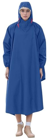 YOSUWOAI Chubasquero para hombre, senderismo, chubasquero largo, poncho de lluvia para moto, poncho de lluvia, multifuncional, impermeable, para camping, pesca, senderismo, resistente al viento, O