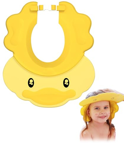 Briocht Baby Shower Cap Shield, Adjustable Visor Hat for Kids, Eye & Ear Protection, Toddler Bathing Rinser for Hair Washing, Comfortable and Safe for Children