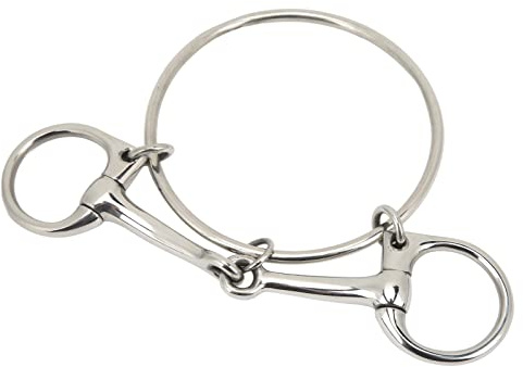 Aramox 125 Mm Hästmunbit i Rostfritt Stål Lös Ringhästsnaffelbit 5 Tum för Utomhusträning och Banridning, Släta Sidor, Sidostyrning, Bärbar Hästutrustning
