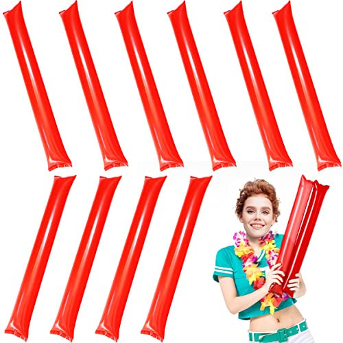 RosyFate 5 Paare Bam Bam Inflatable Stick Set, Aufblasbare Jubelstöcke, Aufblasbare Thunder Sticks, Jubelstock, Fußball/Musik/Geburtstagsfeier, Krachmacher Spiel Beifall Luftballons