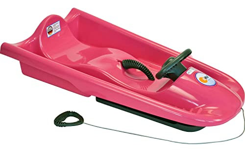 KHW Lenkschlitten Snow Flyer Pink Schlitten - Made in Germany
