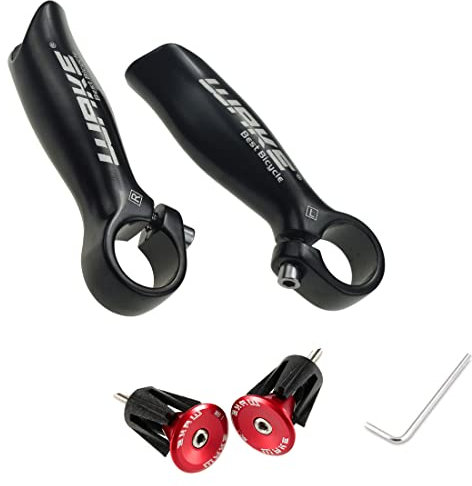 Fahrrad Lenker Griffe, Rennrad Lenker Endstopfen, 1 Paar Fahrradlenkerenden 22,2 mm mit 2 Lenkerendstoppern, Bar End Plugs, Fahrrad Lenkerenden für MTB, Rennrad, Mountainbike (Rot)