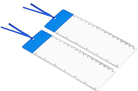 PATIKIL Loupe de Lecture avec Règle, 2 Pcs 3X Feuille d'Agrandissement Loupe de Page pour Faible Vision Personnes Lisant Livre, Magazine, Journal, Bleu