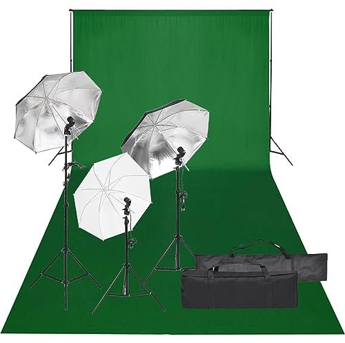 CIADAZ Fotostudio-Set mit Beleuchtung und Hintergrund, Fotostudio Set, Fotohintergrund, Foto Hintergrundsystem, Fotohintergrund Set,