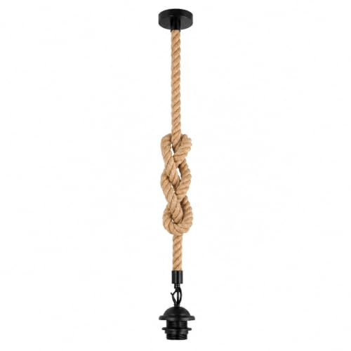Hemp Ceiling Pendant Light Fitting E27 Lamp Holder 100cm Braided Flex Rope | Cable Industrial Style Ceiling Rose Lamp For Living Dining Room Restaurant Lights Ceiling Hanging Light Fixture
