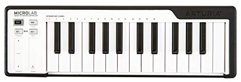 Arturia 230512 MicroLab Black - Compact 25 Note USB Controller Keyboard, 37.0 mm*414.0 mm*130.0 mm